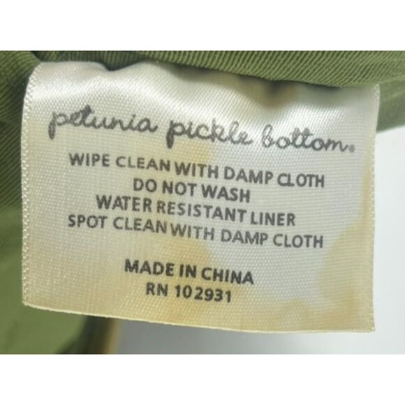 Petunia Pickle Bottom Lime Green Peacock Water Resistant Diaper Bag Shoulder - Picture 9 of 14